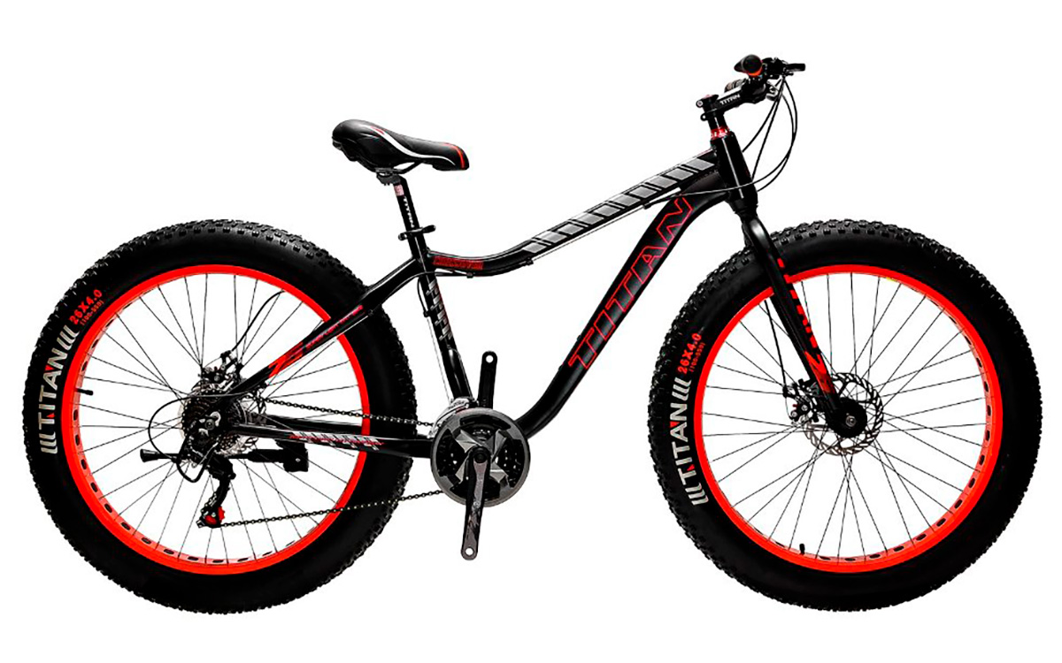 Фотография Велосипед Titan Crossover 26" FT 2021, размер М, черно-красный